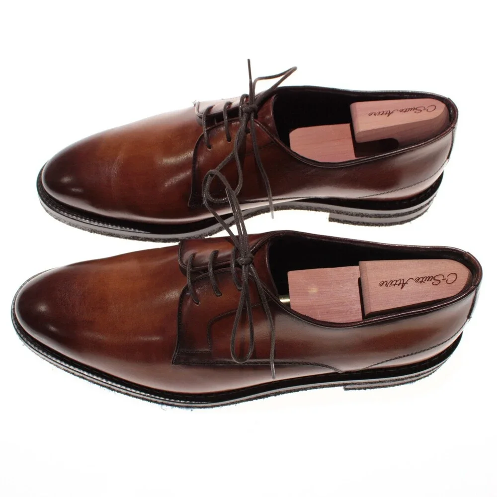 Di Bianco NWB Derby Dress Shoes Size 13 US in Brown Leather Made in Italy